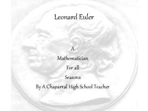 Leonhard euler accomplishments
