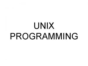 History of unix