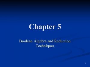 Boolean algebra reduction