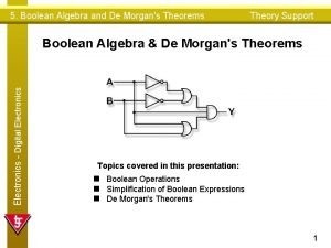 Boolean algebra de morgan