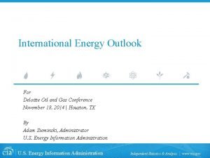 Deloitte oil and gas outlook