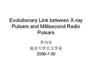 Evolutionary Link between Xray Pulsars and Millisecond Radio