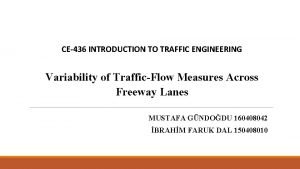 Introduction to traffic engineering
