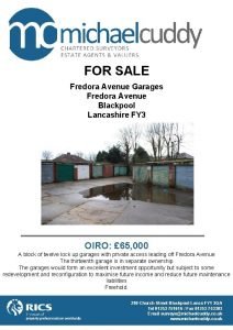 Lock up garages for sale