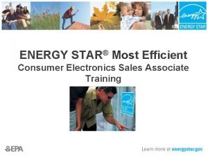 ENERGY STAR Most Efficient Consumer Electronics Sales Associate