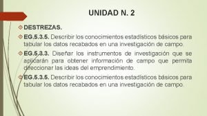 UNIDAD N 2 DESTREZAS EG 5 3 5