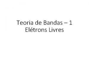 Teoria de bandas