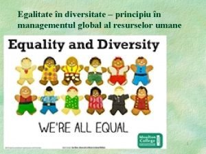 Egalitate n diversitate principiu n managementul global al