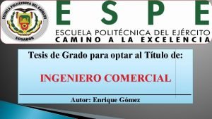 Tesis de Grado para optar al Ttulo de