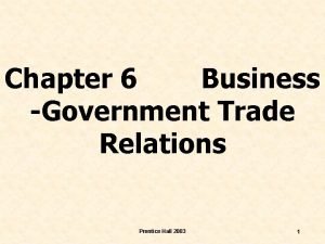 Business government trade relations