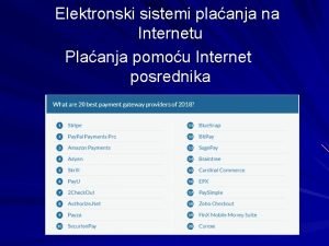 Elektronski sistemi planja n Interntu Plaanja pomou Internet