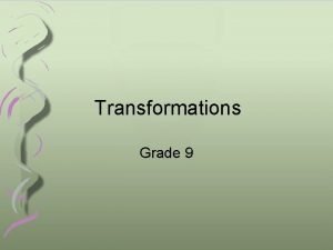 Transformation grade 9 worksheet