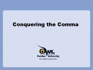 Comma independent clause