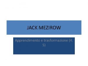 Mezirow Mezirow