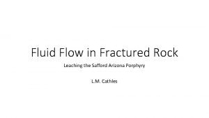 Fluid Flow in Fractured Rock Leaching the Safford