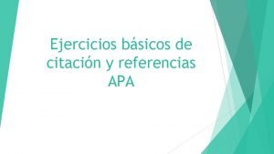 Ejercicios de apa resueltos