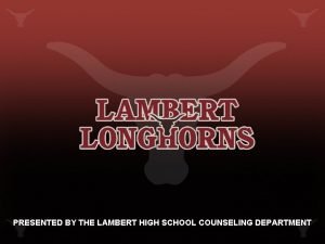 Lambert high school counselors