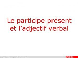 Adjectif verbal