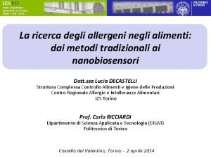 IZSTO Istituto Zooprofilattico Sperimentale del Piemonte Liguria e