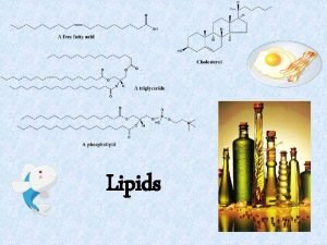 Lipids Objectives List the 3 forms of lipids