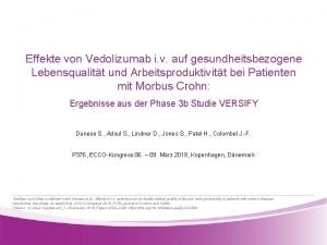 Effekte von Vedolizumab i v auf gesundheitsbezogene Lebensqualitt