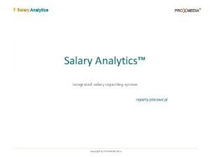 Salary Analytics Integrated salary reporting system raportyplacowe pl