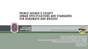 Prince george's county standard details