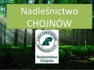 Nadlenictwo CHOJNW Pooenie Nadlenictwa Nadlenictwo Chojnw ley w