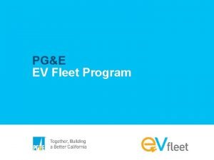 Pg&e ev fleet