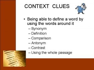 Comparison clue words