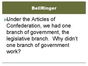 Articles of confederation bell ringer