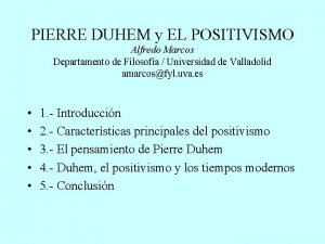 Características del positivismo