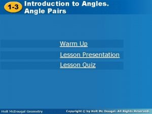 Introduction to Angles Measuring and Constructing 1 3