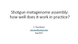 Shotgun metagenome assembly how well does it work