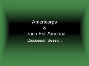 Americorps teach for america