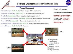 Software Engineering Research Infusion Vi TS Topics Discussed