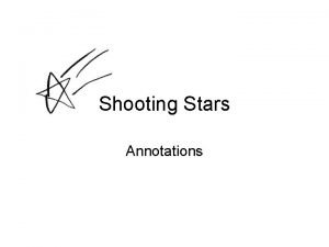 Shooting Stars Annotations Title Literal meaning shooting of
