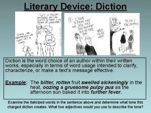 Literary devices word choice