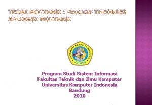 Program Studi Sistem Informasi Fakultas Teknik dan Ilmu