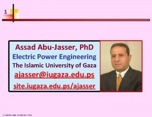 1 Assad AbuJasser Ph D Electric Power Engineering