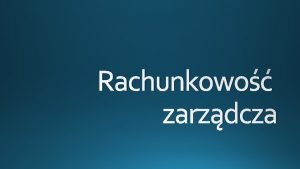 Rachunkowo zarzdcza G K widerska red Controlling kosztw