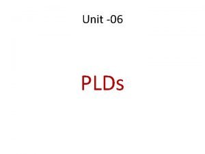 Types of plds