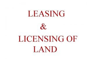 Railway land licensing circular
