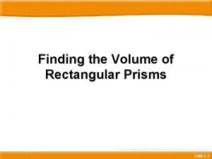 Finding the Volume of Rectangular Prisms 5 MD