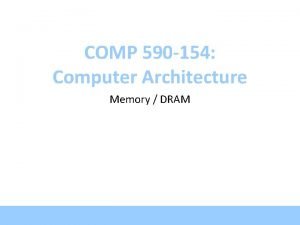Dram in computer architecture Dram in computer architecture