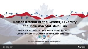 Centre for gender diversity and inclusion statistics