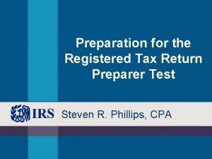 Preparation for the Registered Tax Return Preparer Test