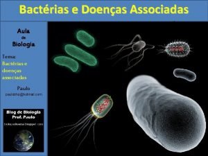 Bactrias e Doenas Associadas Aula de Biologia Tema