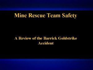 Mine rescue 17-3