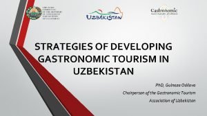 Gastronomic tourism in uzbekistan